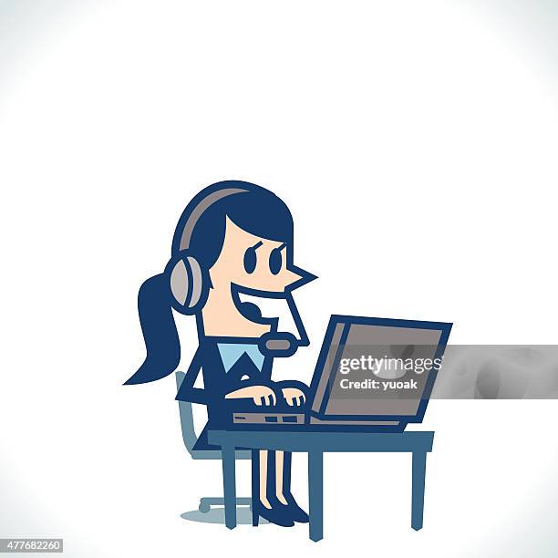 customer service - switchboard operator stock illustrations