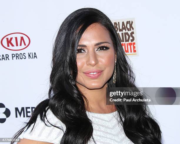 Actress Liannet Borrego attends the Black AIDS Institutes 2015 Heroes In The Struggle gala reception and awards ceremony at The Directors Guild Of...