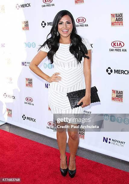 Actress Liannet Borrego attends the Black AIDS Institutes 2015 Heroes In The Struggle gala reception and awards ceremony at The Directors Guild Of...