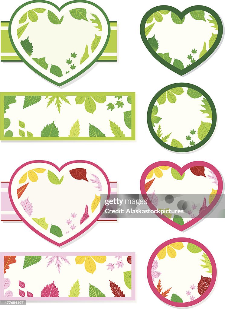 Decorative Leafelements (Heartshapes).
