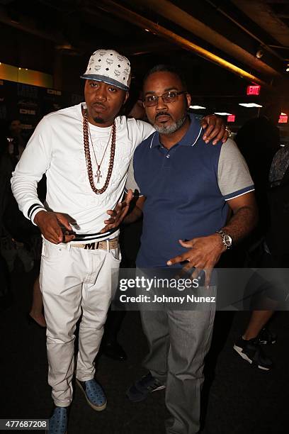 Nas and Large Professor attend the "Fresh Dressed" New York Premiere at SVA Theater on June 18 in New York City.