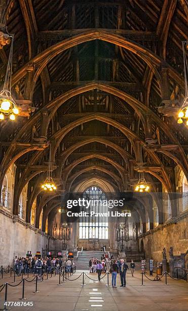 great hall at the palace of westminster. - london westminster stock pictures, royalty-free photos & images