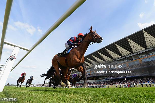 Graham Lee riding Trip To Paris wins The Gold Cup during Day 3 of Royal Ascot 2015 at Ascot Racecourse on June 18, 2015 in Ascot, England.