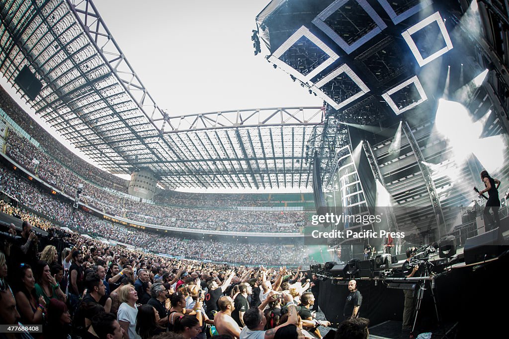 Italian singer-songwriter Vasco Rossi performed live on...