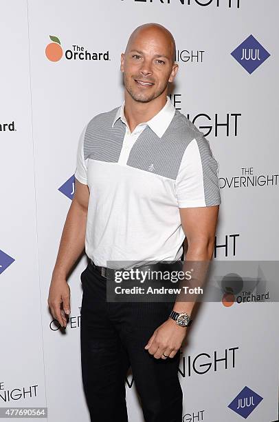 Berto Colon attends "The Overnight" New York Premiere at Sunshine Landmark on June 18, 2015 in New York City.