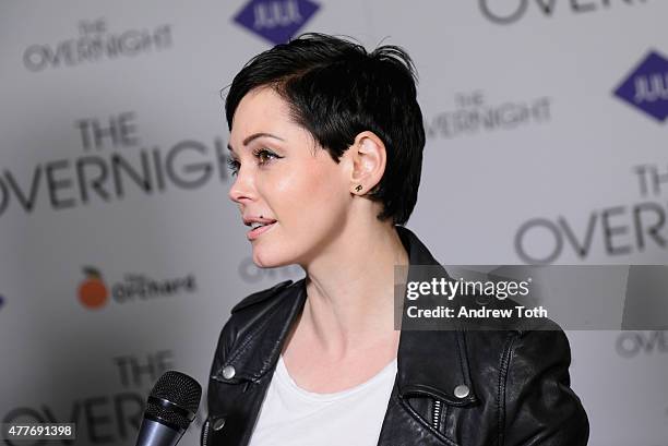 Rose McGowan attends "The Overnight" New York Premiere at Sunshine Landmark on June 18, 2015 in New York City.