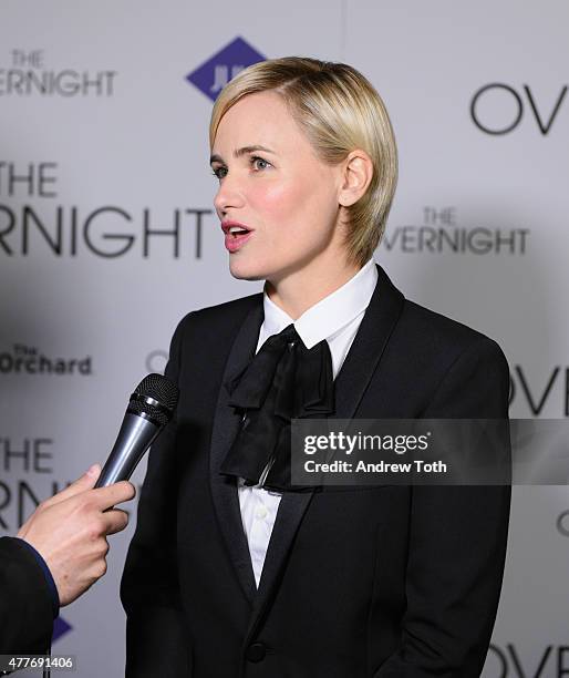 Actress Judith Godreche attends "The Overnight" New York Premiere at Sunshine Landmark on June 18, 2015 in New York City.