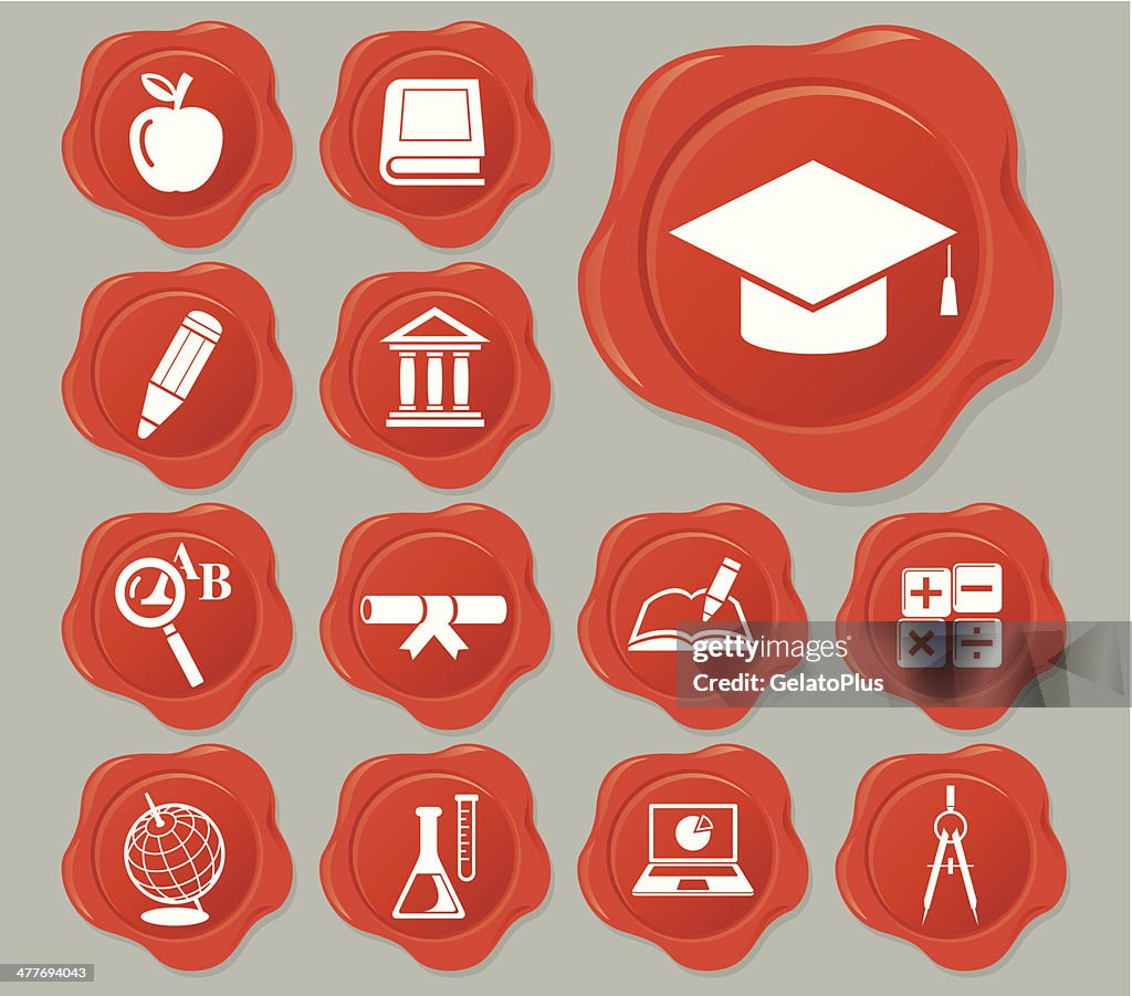 Ícones de educação-ilustração