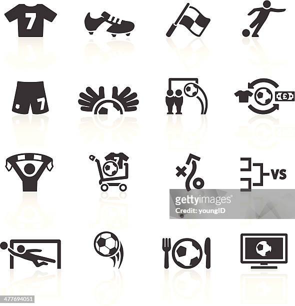 illustrazioni stock, clip art, cartoni animati e icone di tendenza di calcio icone set 2 - soccer uniform