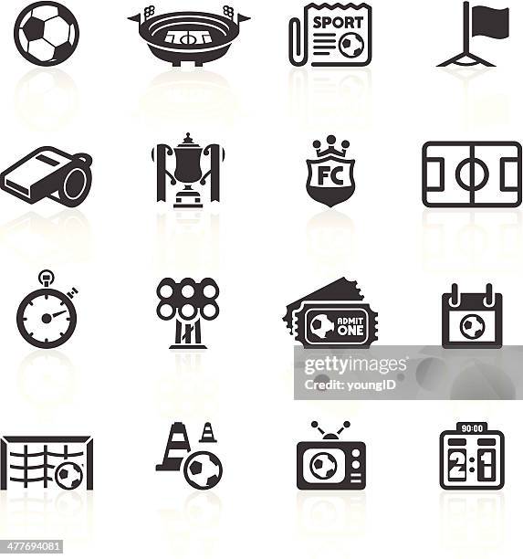 football icons set 1 - soccer scoreboard stock illustrations