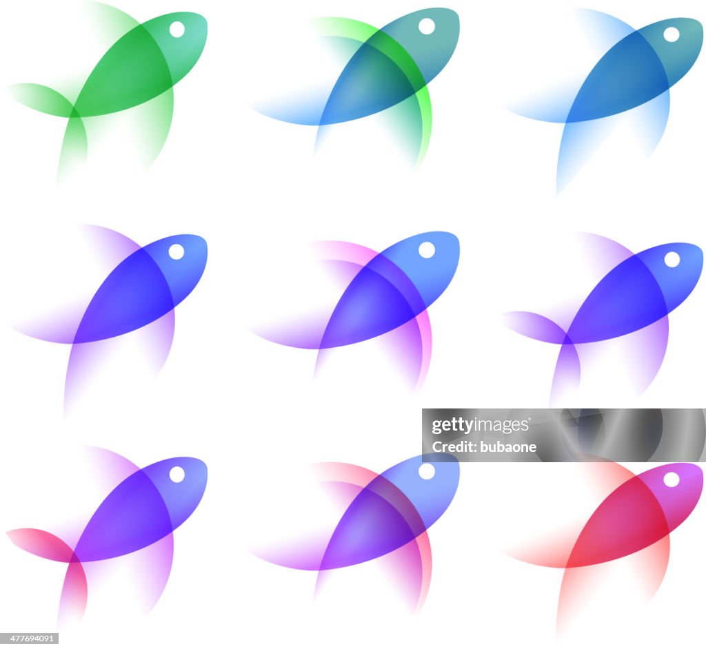 Peces de Color transparente