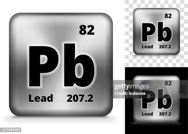 lead square element background set - periodic table of the elements stock illustrations