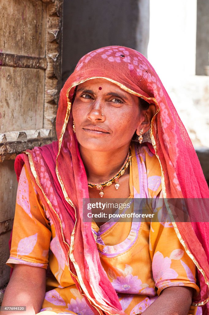 Indian Woman in Salapura Village, Rajasthan, India