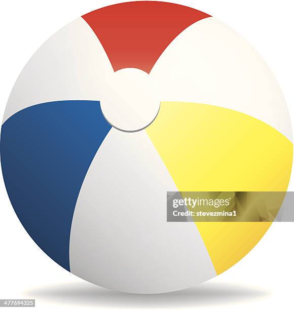 beach ball - inflatable ball stock illustrations
