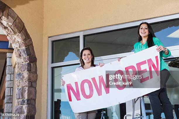 944 Shopkeeper Smiling By Storefront With Open Sign Stock Photos, High ...