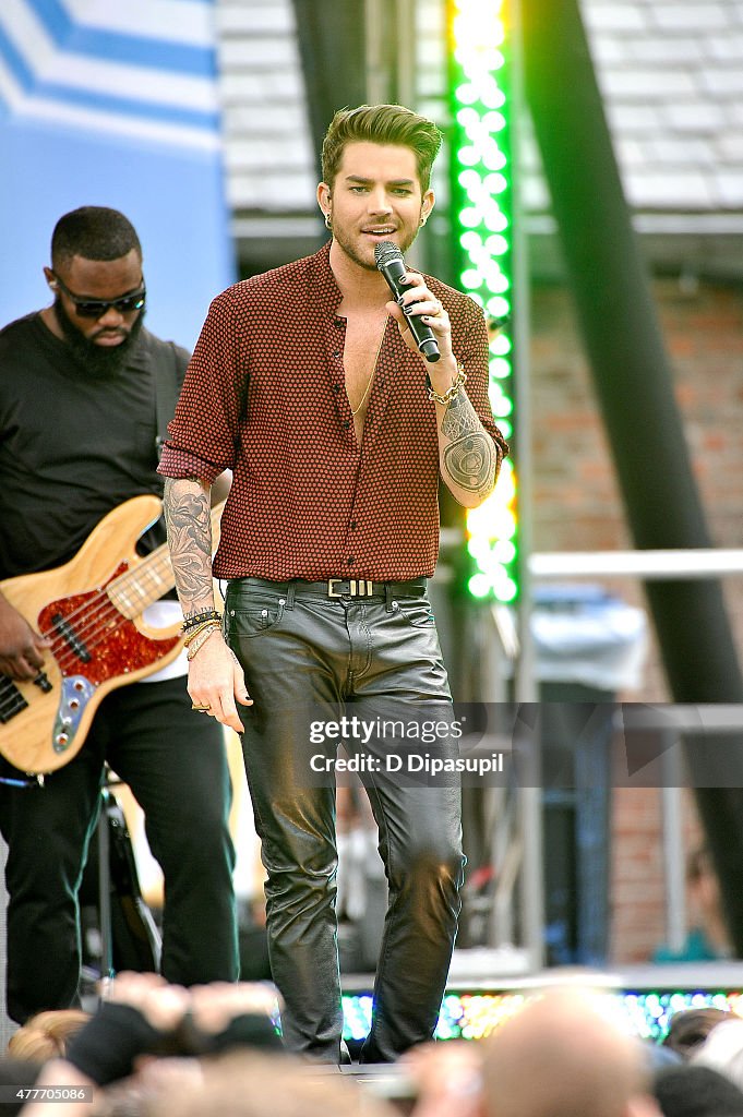 Adam Lambert Performs On ABC's "Good Morning America"