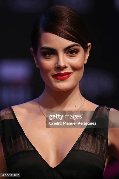 Ximena Navarrete poses during the presentation of the 9th edition of 'Elle: Mexico Designs 2015' at Bosque de Chapultepec on June 18, 2015 in Mexico...