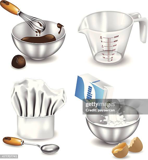 kitchen icon - dry measure stock illustrations