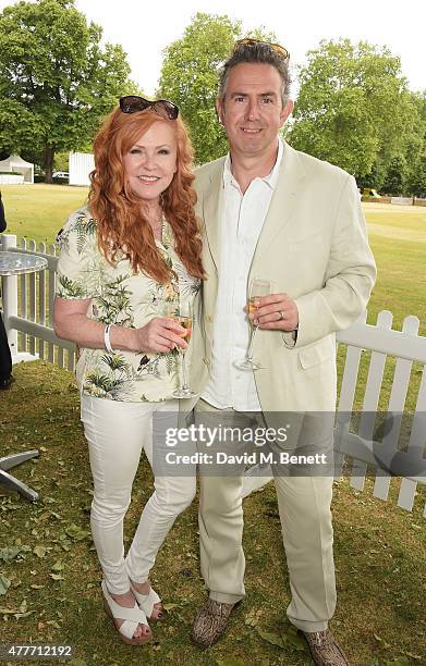 Carol Decker and Richard Coates attend the Flannels for Heroes charity cricket match and garden party hosted by menswear brand Dockers at Burtons...