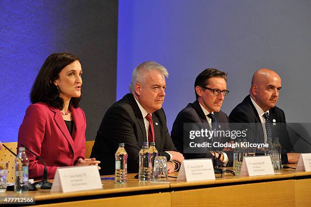 Northern Ireland Secretary of State Theresa Villiers, First Minister of Wales Carwyn Jones, Isle of Jersey Chief Minister Ian Gorst and Isle of...