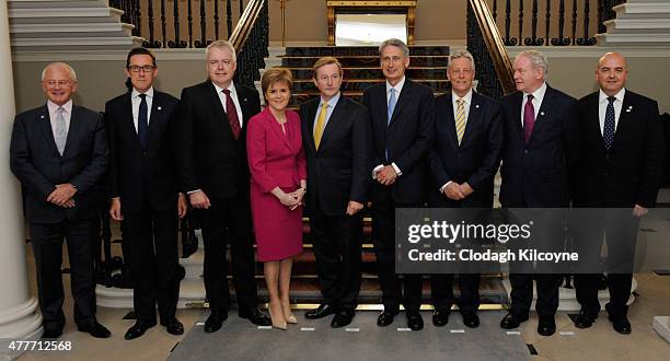Isle of Man Chief Minister Allan Bell, Jersey Chief Minister, Ian Gorst, Wales First Minister Carwyn Jones, Scottish First Minister Nicola Sturgeon,...