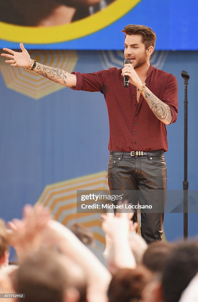 Adam Lambert Performs On ABC's "Good Morning America"