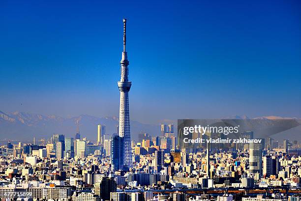 tokyo downtown skyline - tokyo skytree stock pictures, royalty-free photos & images