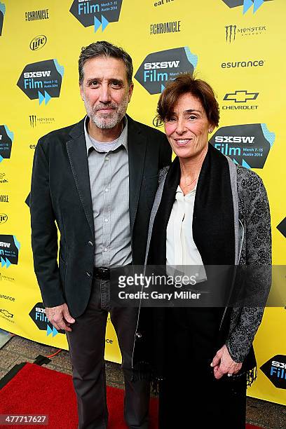 Emilio Aragon and Aruca Aragon arrive for the premiere of the new film "A Night In Old Mexico" at the Paramount Theater during the South By Southwest...