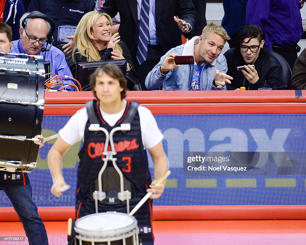 Celebrities At The Los Angeles Clippers Game