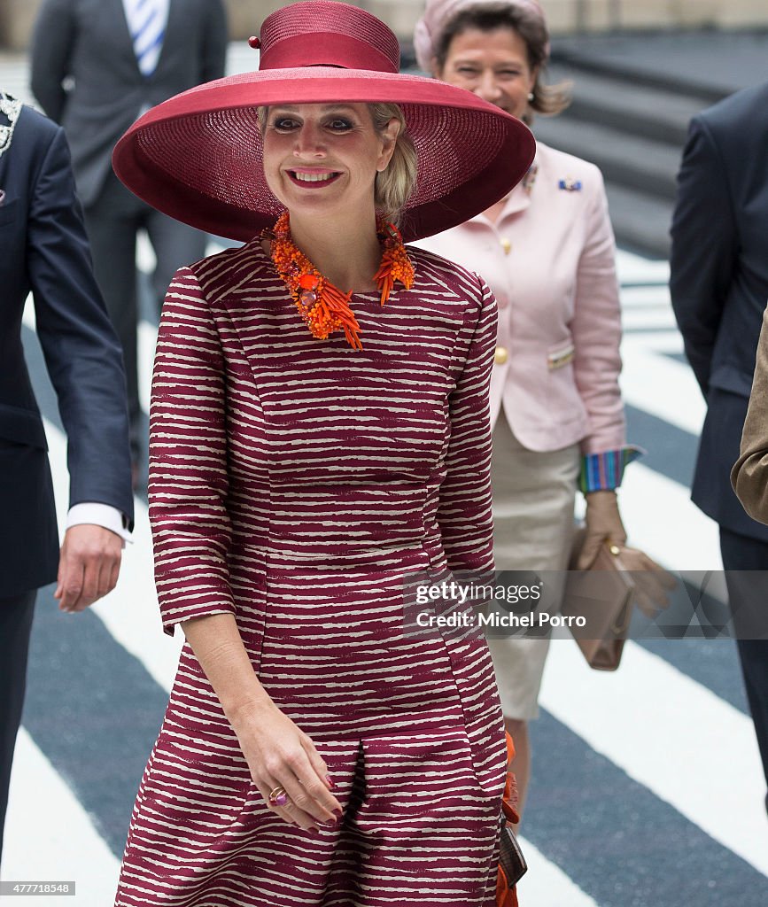 Queen Maxima Of The Netherlands Opens Design Derby Netherlands - Belgium