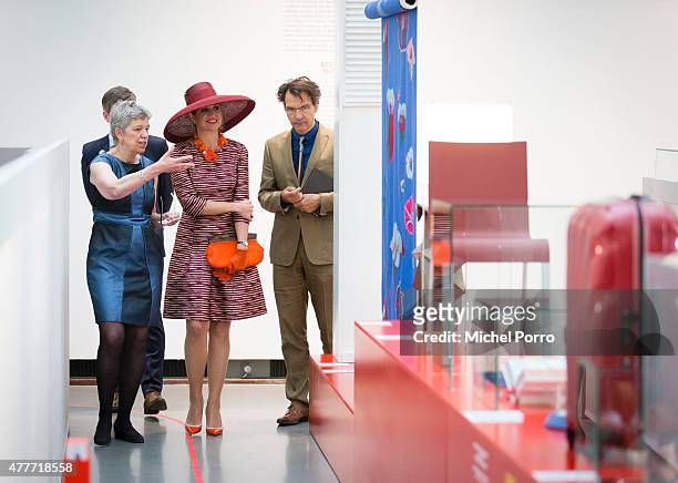 Queen Maxima of The Netherlands opens the Design Derby Netherlands - Belgium on June 19, 2015 in Rotterdam Netherlands.
