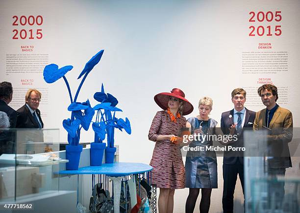 Queen Maxima of The Netherlands opens the Design Derby Netherlands - Belgium on June 19, 2015 in Rotterdam Netherlands.