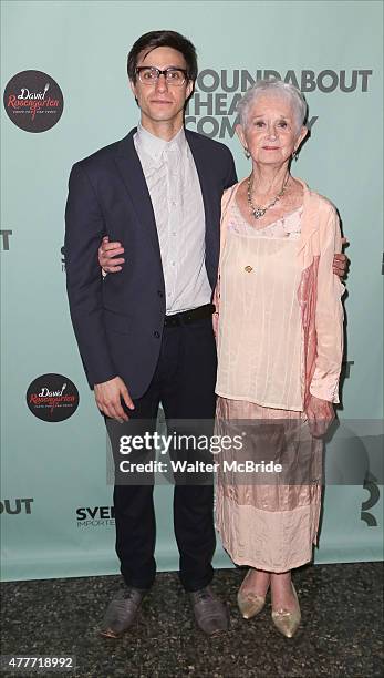 Gideon Glick and Barbara Barrie during the 'Significant Other' Opening Night photo call at Laura Pels Theatre on June 18, 2015 in New York City.