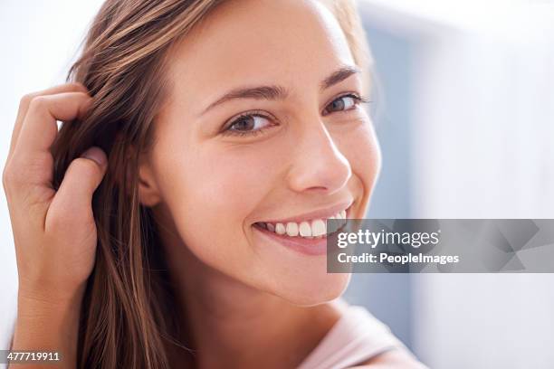 the beauty of youth - hand in hair stock pictures, royalty-free photos & images