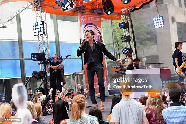 Nate Ruess performs on NBC's "Today" at Rockefeller Plaza on June 19, 2015 in New York City.