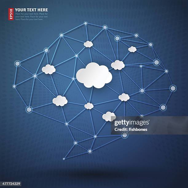 abstract cloud computing - triangle percussion instrument stock illustrations