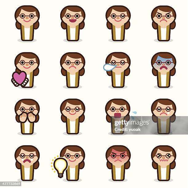 business woman emoticons - 3 wise monkeys emoji stock illustrations