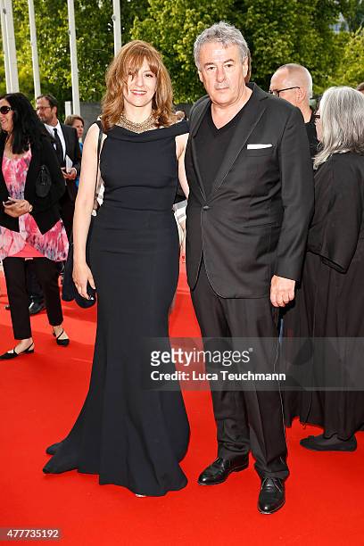 Martina Gedeck and Markus Imboden arrive for the German Film Award 2015 Lola at Messe Berlin on June 19, 2015 in Berlin, Germany.