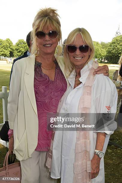 Pattie Boyd and Susan George attend the Flannels for Heroes charity cricket match and garden party hosted by menswear brand Dockers at Burtons Court...