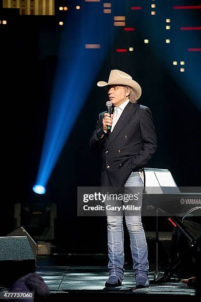 Emcee Dwight Yoakam speaks during the 2015 Austin City Limits Hall of Fame Induction and Concert at ACL Live on June 18, 2015 in Austin, Texas.