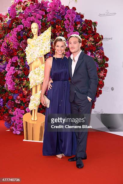 Annika Kipp and Frederick Lau arrive for the German Film Award 2015 Lola at Messe Berlin on June 19, 2015 in Berlin, Germany.