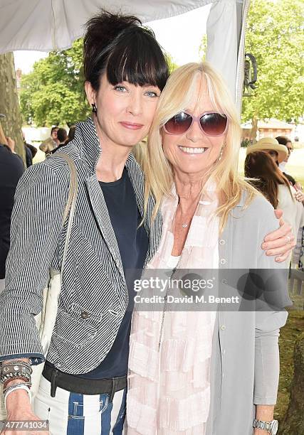 Lysette Anthony and Susan George attend the Flannels for Heroes charity cricket match and garden party hosted by menswear brand Dockers at Burtons...
