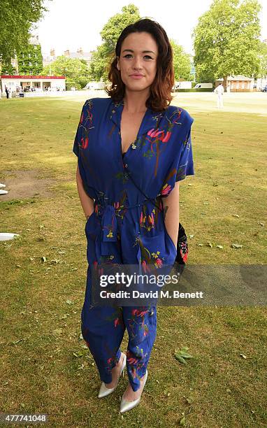 Ella Toal-Ganger attends the Flannels for Heroes charity cricket match and garden party hosted by menswear brand Dockers at Burtons Court on June 19,...