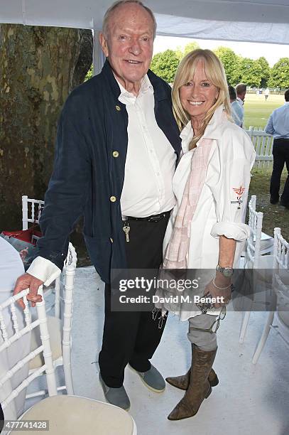 Julian Glover and Susan George attend the Flannels for Heroes charity cricket match and garden party hosted by menswear brand Dockers at Burtons...