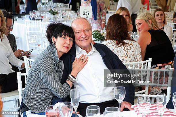 Lysette Anthony and Julian Glover attend the Flannels for Heroes charity cricket match and garden party hosted by menswear brand Dockers at Burtons...