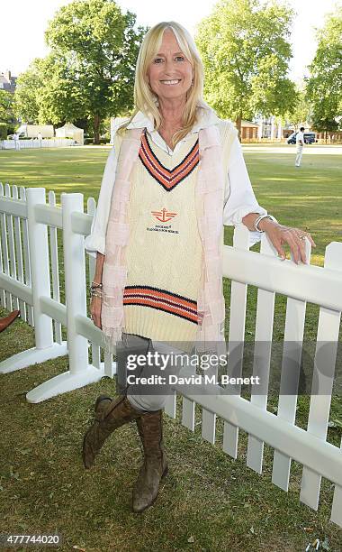 Susan George attends the Flannels for Heroes charity cricket match and garden party hosted by menswear brand Dockers at Burtons Court on June 19,...