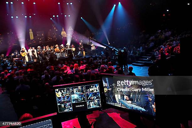 Various artists perform onstage during the finale of the 2015 Austin City Limits Hall of Fame Induction and Concert at ACL Live on June 18, 2015 in...