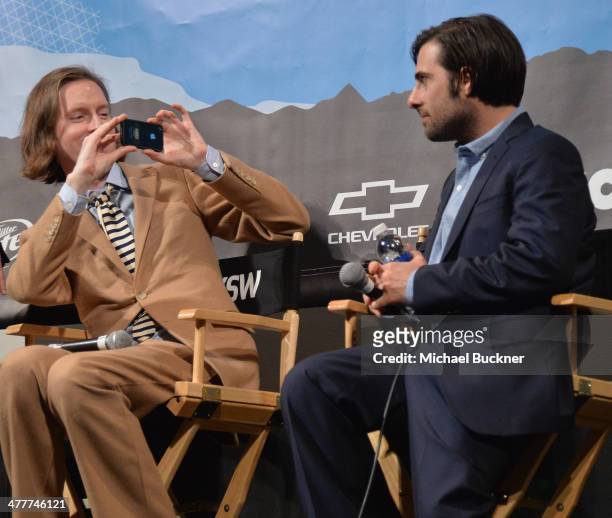 Director Wes Anderson and actor Jason Schwartzman speak at the discussion for the film "The Grand Budapest Hotel" during hte 2014 SXSW Music, Film +...