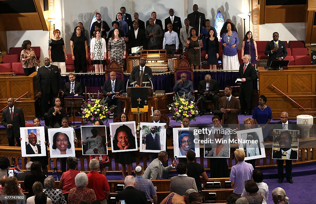 Vigil Held For Victims Of Charleston Church Shooting