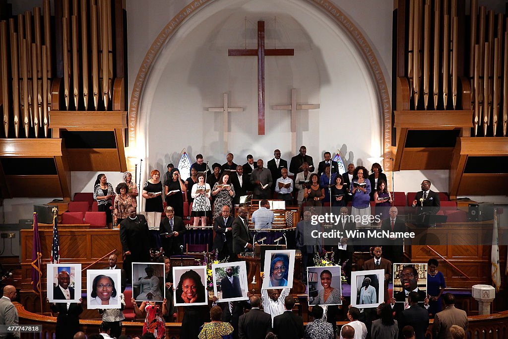 Vigil Held For Victims Of Charleston Church Shooting